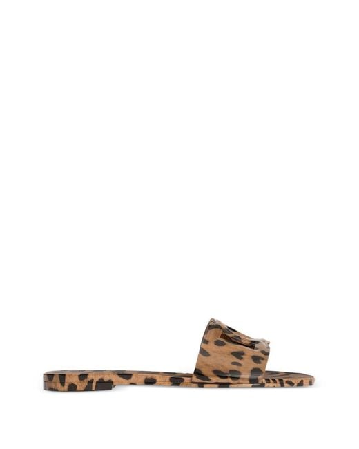 Dolce & Gabbana Multicolor Dolce & Gabbana Dg Logo Flat Sandals