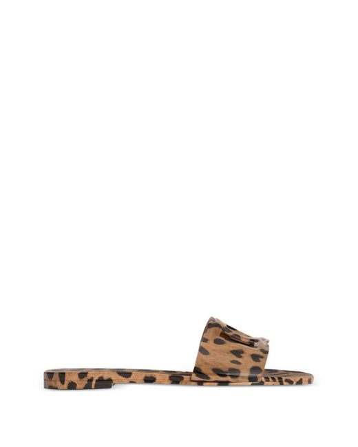 Dolce & Gabbana Multicolor Dolce & Gabbana Dg Logo Flat Sandals