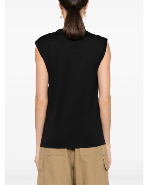Balmain Black T -Shirt mit Druck