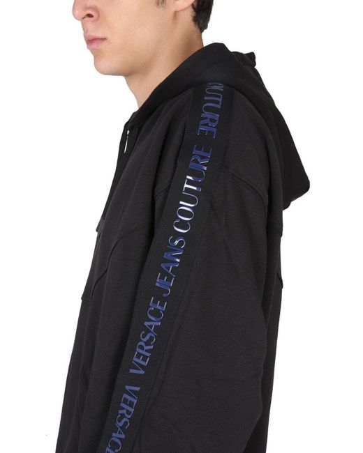Versace Jeans Couture Black Logo Hoodie for men