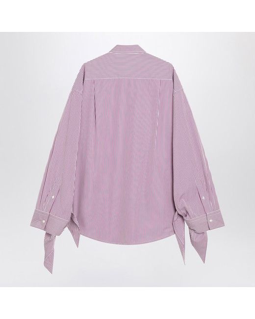 Balenciaga Purple Plum Striped Shirt