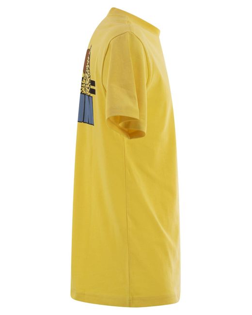 Filson Yellow T -Shirt mit Grafiken auf Brust und Rücken