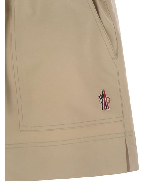 Moncler Natural Shorts in technischer Froissé