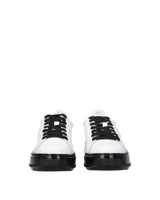 Love Moschino White Liebe Moschino Sneakers Frauen Leder weiß/schwarz