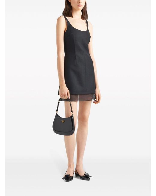 Prada Black Wool Short Dress Clothing
