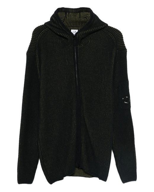 C P Company Black Knitwear Cardigan