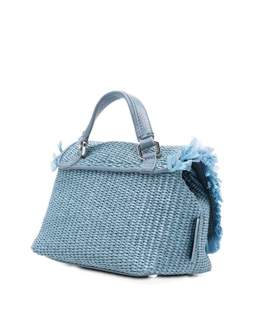 Zanellato Blue Postina Vimini Baby Handbag