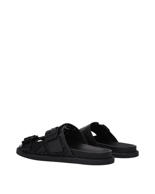 Fendi Slipper und Hufe Männer Leder schwarz in Black für Herren