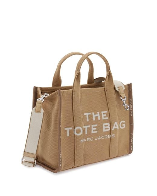 Borsa The Jacquard Medium Tote Bag di Marc Jacobs in Brown