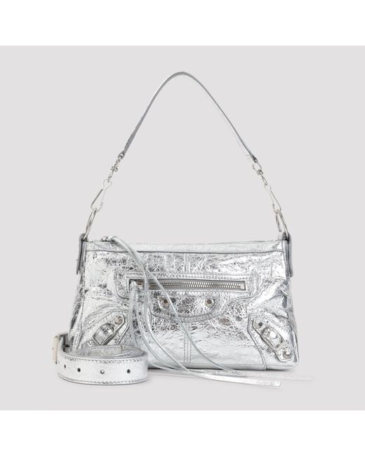 Balenciaga Gray Le City Moto Mini Bag