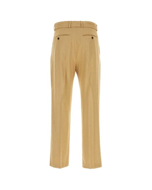 Dries Van Noten Natural Camel Viscose Blend Pant for men