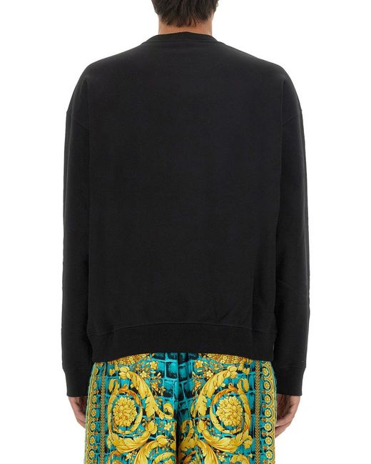 Versace Gray Sweatshirt With Logo for men