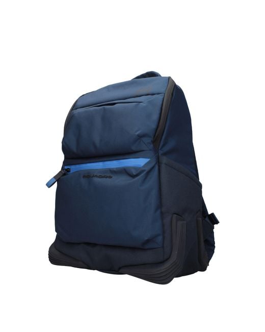 Piquadro Blue Zaini E Marsupi Uomo Tessuto Blu/Blu