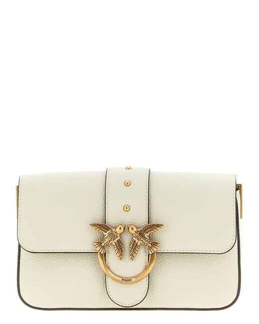 Pinko 'love One Mini' Crosbody Bag in het Natural
