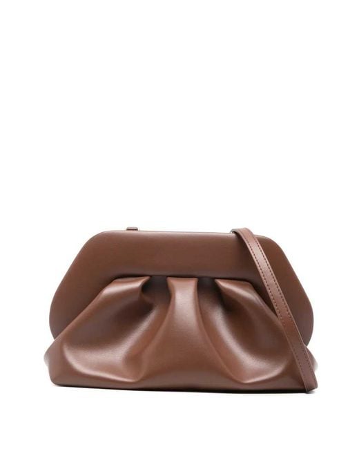 THEMOIRÈ Brown Bios Medium Clutch With Gathering