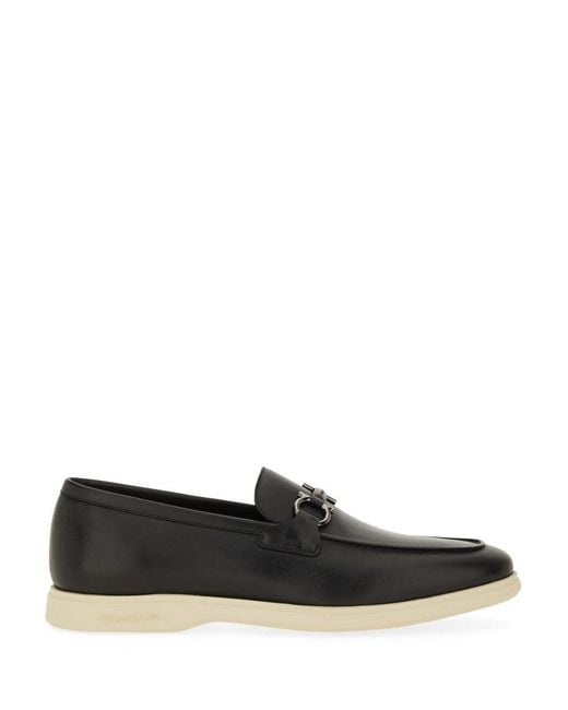 Ferragamo Black Moccasin "Gancini"