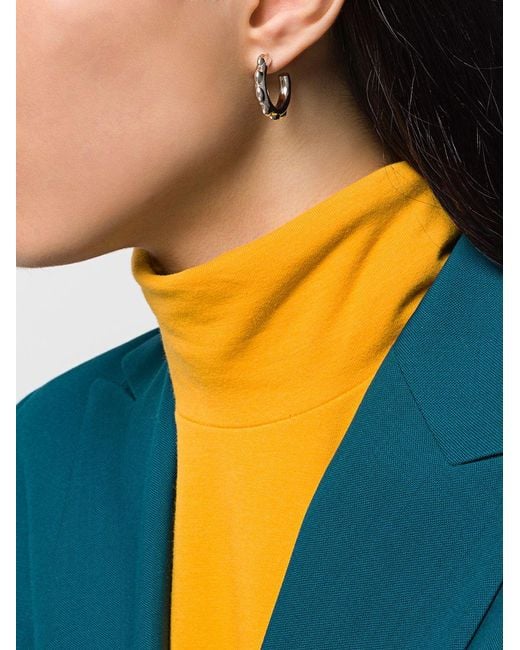 Maria Black White Poppy Earring
