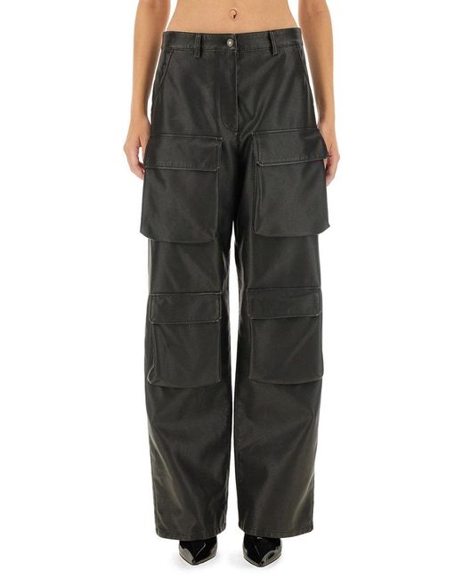 MSGM Black Cargo Pants for men
