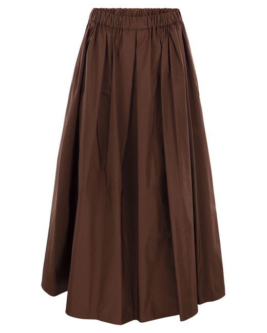 Weekend by Maxmara Brown Bruno1234 Long Taffeta Skirt