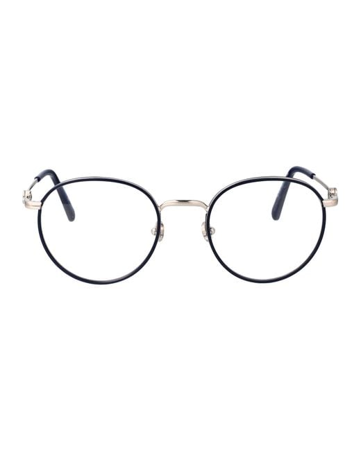 Moncler Brown Nero Lucido Metal Glasses for men