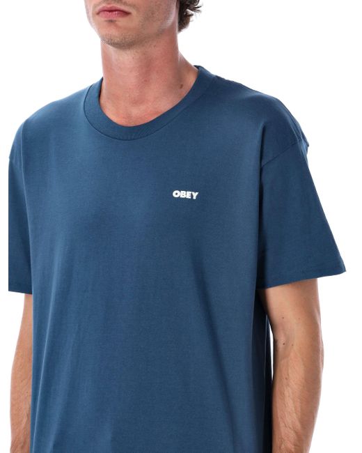 Obey Blue T Shirts And Polos