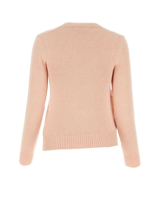 Jil Sander Pink Light Cotton Blend Sweater
