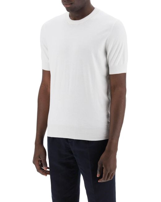 Camisa de hilo de algodón para hombres Brunello Cucinelli de hombre de color White