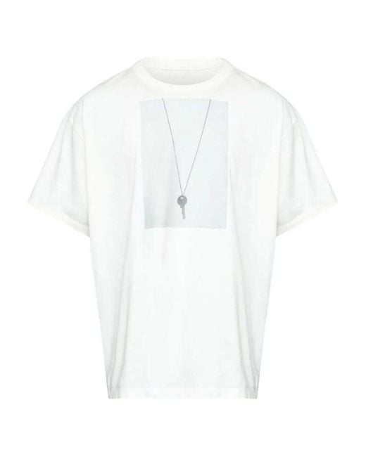 MM6 by Maison Margiela White Crew Neck T Shirt