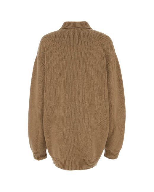 Prada Brown Biscuit Cashmere Cardigan
