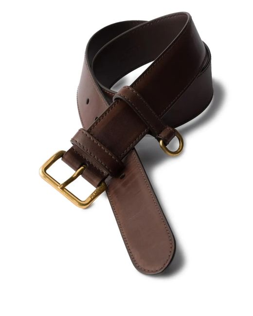 Prada White Leather Belt