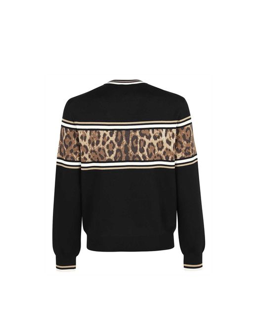 Dolce & Gabbana Black Cotton Logo Sweatshirt for men
