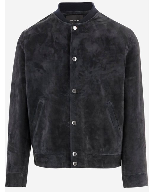 Yves Salomon Black Suede Jacket