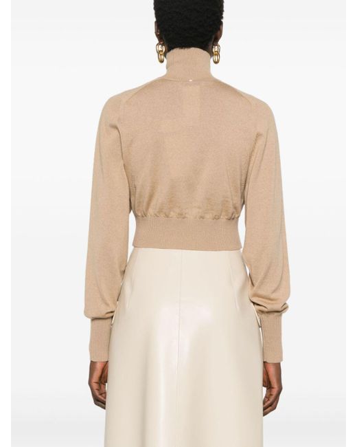SPORTMAX PRE Natural Wool Turtle Neck Sweater