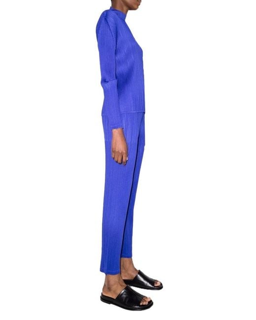 Pleats Please Issey Miyake Blue Pleated Pants