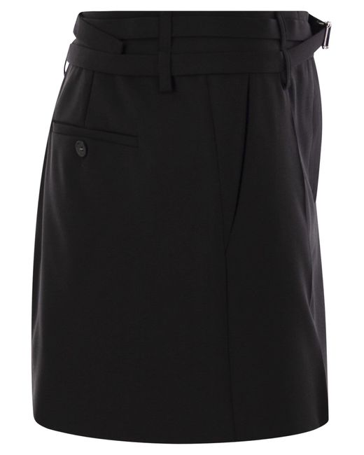 Sportmax Black Fify Minirock mit Gürtel