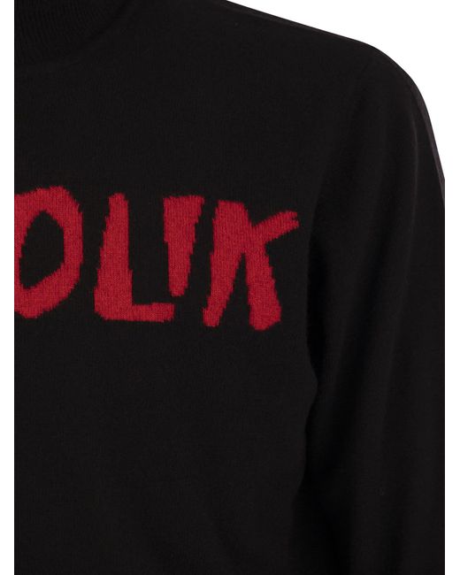 Diabolik Wool and Cashmere Blend Turtleneck Sweater Mc2 Saint Barth de hombre de color Black