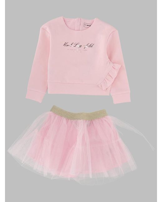 Karl Lagerfeld Pink Mini Chic Girls' Dress Set