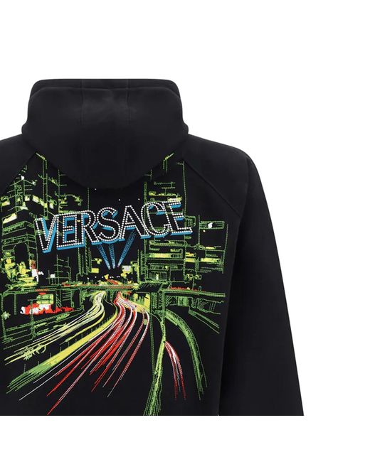 Sweat à capuche Versace pour homme en coloris Blue