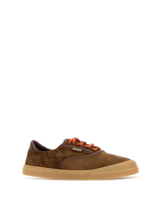 Moncler Brown Lace Up Sneakers for men