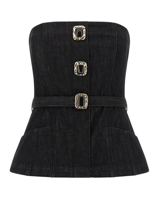Self-Portrait Zelfportret 'bandeau' Top in het Black