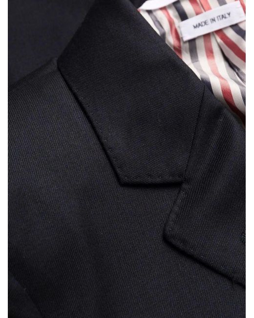 Thom Browne Blue High Armhole Sport Coat Fit 3