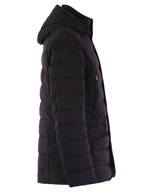 Moorer Craig Hooded Down Jacket in het Black voor heren