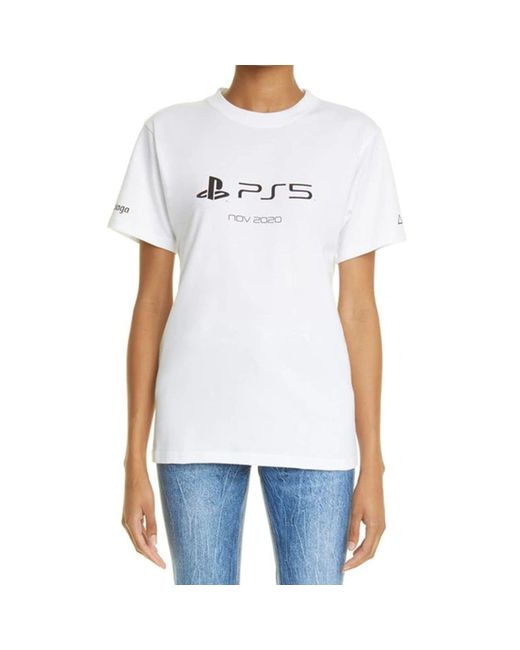 Balenciaga White X Play Station PS5 T -Shirt