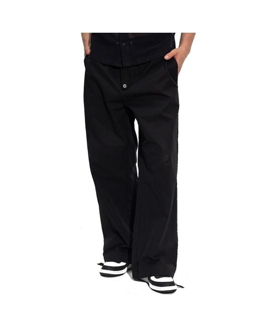 Versace Black Cotton Trousers for men