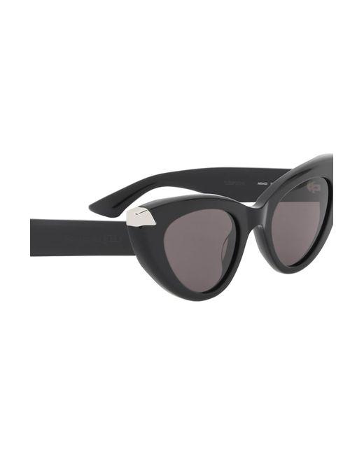 Alexander McQueen Black Punk Nietkatze Auge Sonnenbrille für