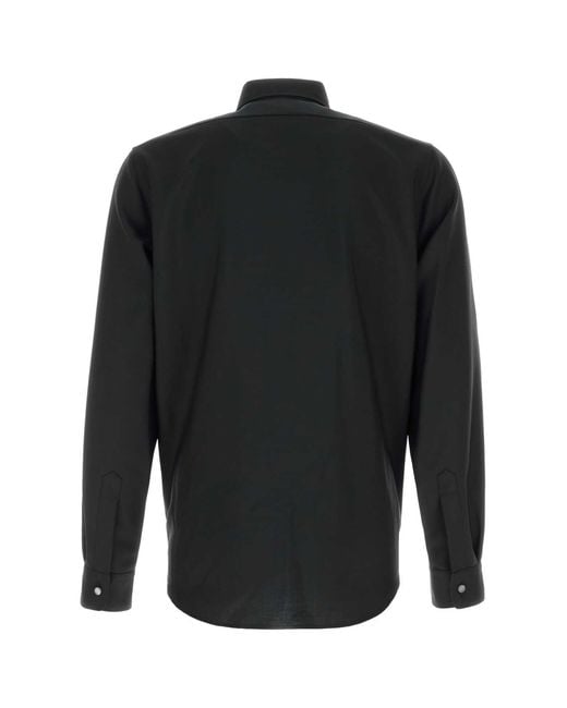 Jil Sander Black Wool Blend Shirt for men