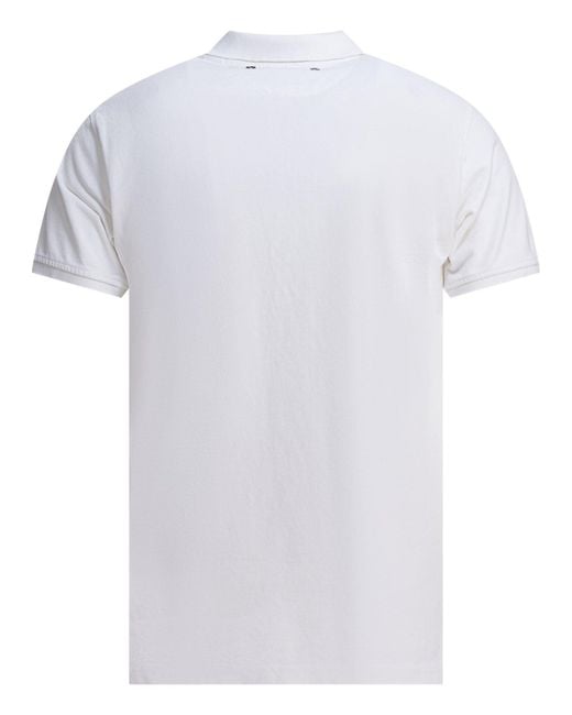 Altum White Cotton Polo Shirt for men