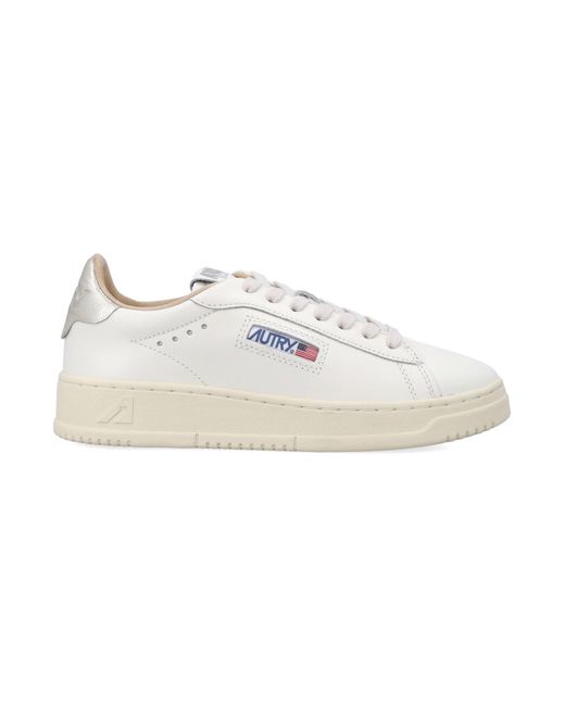 Autry White Elegant Leather Sneakers For