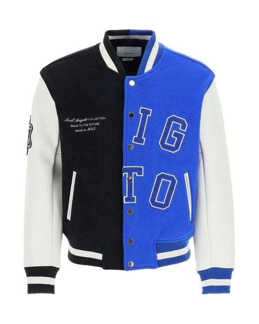 Axel Arigato Offense Two-tone Varsity Jacket in Blue for Men | Lyst UK