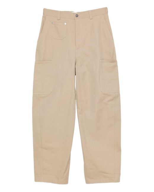 Givenchy High-Waisted Wide-Leg Trousers With Side Pockets in Natural für Herren